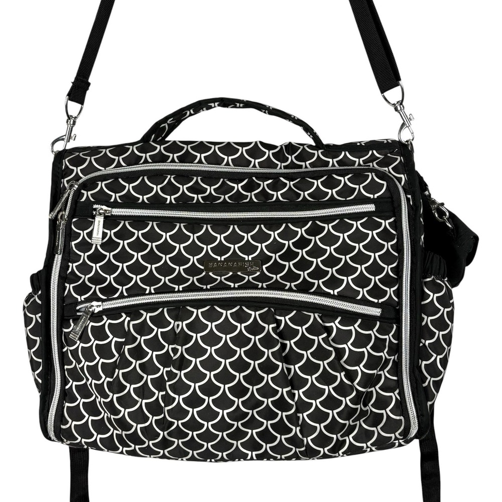 Bananafish Studio Backpack Diaper Bag Black Triple Go Duffle Adjustable Straps
